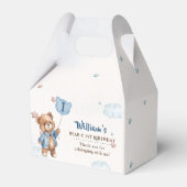 Blauwe Teddybeer Eerste Verjaardagsfeestgunst Box Bedankdoosjes (Achterkant)