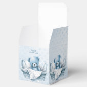 Blauwe Teddybeer in de doos van de mandgunst Bedankdoosjes (Geopend)