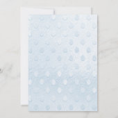 Blauwe Teddybeer in Mand Douche Uitnodiging (Achterkant)