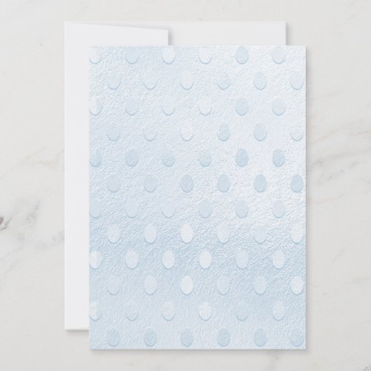 Blauwe Teddybeer in Mand Douche Uitnodiging (Achterkant)