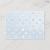 Blauwe Teddybeer in mandje Baby shower Informatiekaartje (Achterkant)