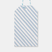 Blauwe teddybeer jongen baby shower dank u labels cadeaulabel (Achterkant)