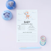 Blauwe Teddybeer Jongens Baby Borrel Flyer (Enkel)