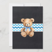 Blauwe Teddybeer kleine welp draaien een verjaarda Kaart (Achterkant)