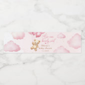 Blauwe teddybeer meisje douche we kunnen bearly wa waterfles etiket (Enkel label)