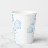 Blauwe teddybeer met ballonnen baby shower papieren bekers (Rechts)