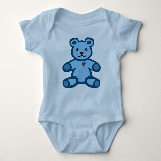 Blauwe teddybeer romper (Voorkant)