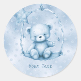 Blauwe Teddybeer Sticker