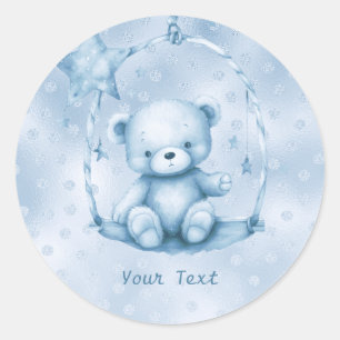 Blauwe Teddybeer Sticker