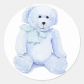 Blauwe Teddybeer Sticker (Voorkant)