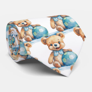 Blauwe teddybeer  stropdas
