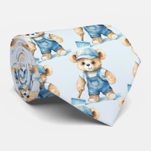 Blauwe teddybeer stropdas