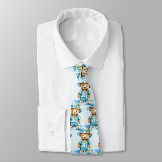 Blauwe teddybeer stropdas (Gebonden)