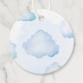 Blauwe teddybeerballonnen Hartelijk dank beertje v Bedankjes Labels (Achterkant)