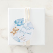 Blauwe teddybeerballonnen Hartelijk dank beertje v Bedankjes Labels (In situ)