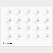 Blauwe Teddybeerwolken Ronde Sticker (Vel)
