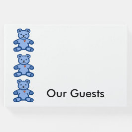 Blauwe teddyberen grens gastenboek