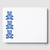 Blauwe teddyberen grens gastenboek (Achterkant)