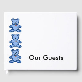 Blauwe teddyberen grens gastenboek