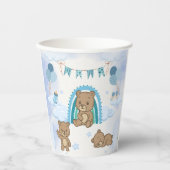 Blauwe Teddyshower Bekers voor Baby (Voorkant)