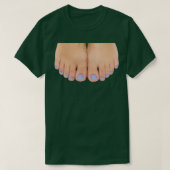 Blauwe teennagels t-shirt (Design voorkant)