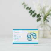 Blauwe Teenslippers Visitekaartje (Staand voorkant)