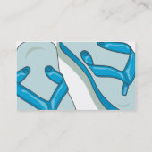 Blauwe Teenslippers Visitekaartje (Achterkant)