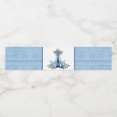 Blauwe teepee Tribal Boho waterfles labels Waterfles Etiket (Enkel label)