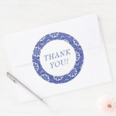 Blauwe tegel bedank sticker (Envelop)