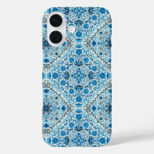 Blauwe tegel iPhone 16 hoesje