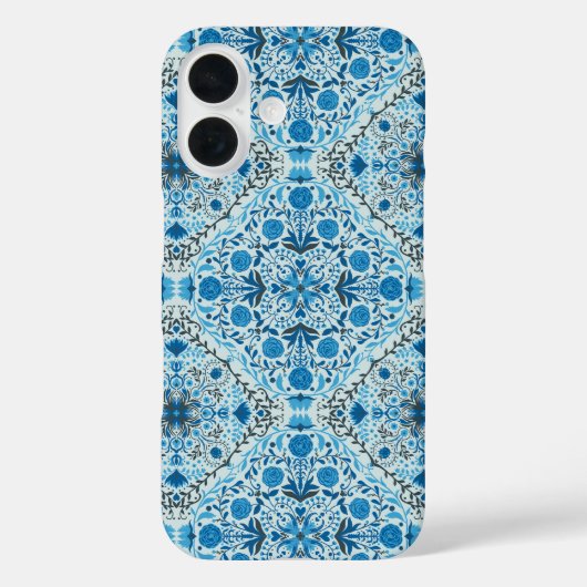 Blauwe tegel Case-Mate iPhone case (Achterkant)