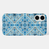 Blauwe tegel Case-Mate iPhone case (Achterkant (horizontaal))