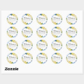 Blauwe tegel citroen Italiaanse bruiloft stickers (Vel)