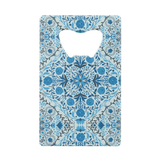 Blauwe tegel creditkaart flessenopener (Achterkant)