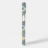 Blauwe tegel Franse landelijke gele citroen Case-Mate iPhone Case (Achterkant / Rechts)