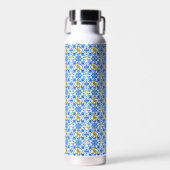 Blauwe Tegel Gele Citroen Waterfles (Voorkant)