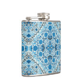 Blauwe tegel heupfles (Rechts)