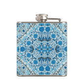 Blauwe tegel heupfles (Achterkant)