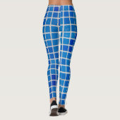 Blauwe tegel leggings (Achterkant)