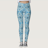 Blauwe tegel leggings (Voorkant)
