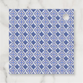 Blauwe Tegel Lemon Grazie Mille Bruidsfeest Bedankjes Labels (Achterkant)