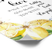 Blauwe Tegel Lemon Italiaans symbool voor Positano Poster (Hoek)