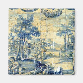 Blauwe tegel magneet (Voorkant)