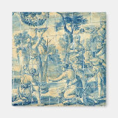 Blauwe tegel magneet (Voorkant)