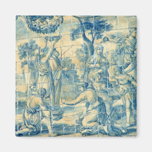 Blauwe tegel magneet