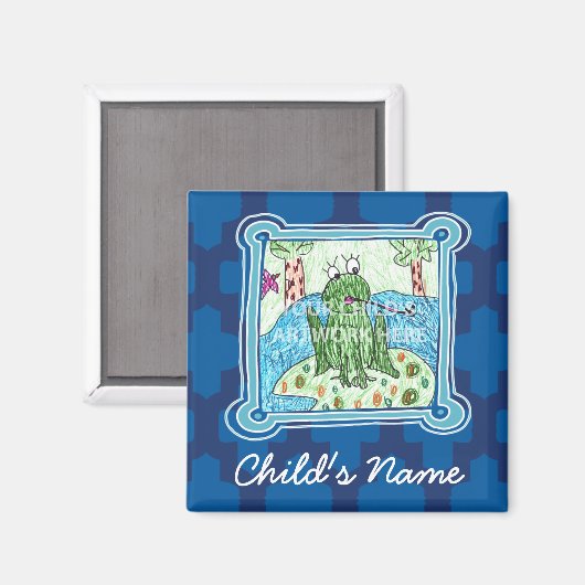 Blauwe Tegel magneet $3.65 (Voorkant / Achterkant)