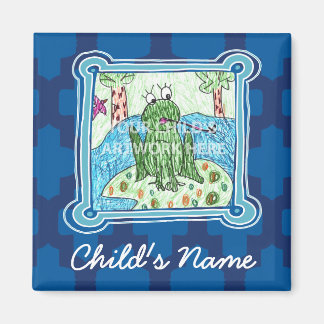 Blauwe Tegel magneet $3.65