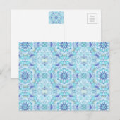 Blauwe Tegel Mandala Briefkaart (Voorkant / Achterkant)