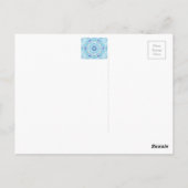 Blauwe Tegel Mandala Briefkaart (Achterkant)