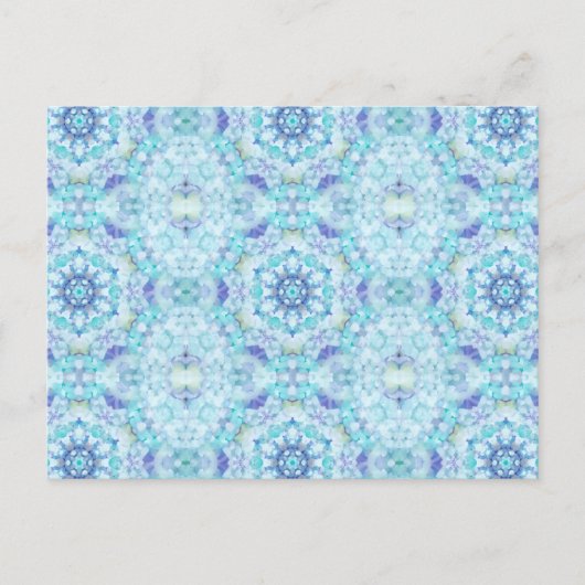 Blauwe Tegel Mandala Briefkaart (Voorkant)